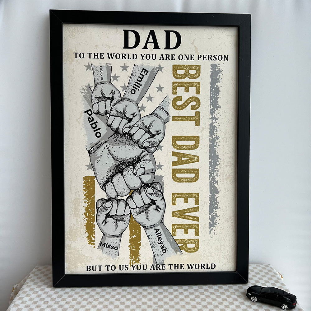 50%OFF⭐️Dad To Us You Are The World Fist Bump - Gift For Father Frame