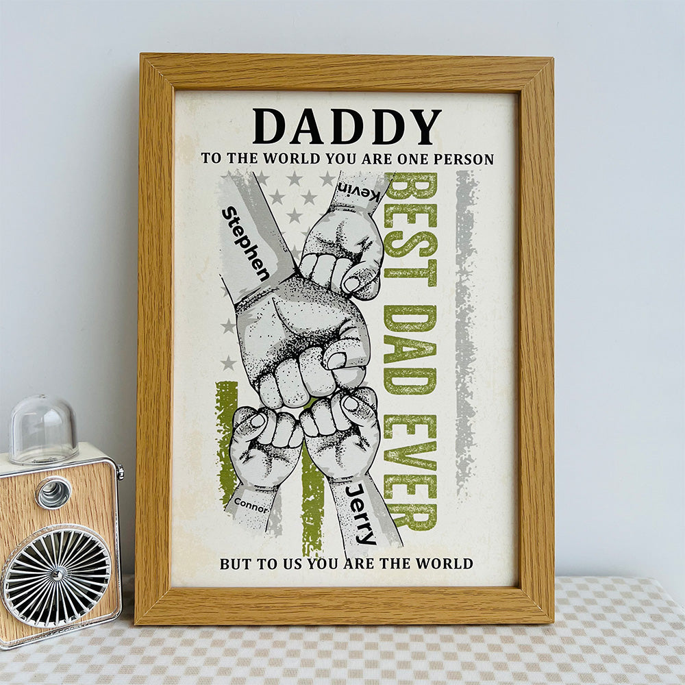 50%OFF⭐️Dad To Us You Are The World Fist Bump - Gift For Father Frame