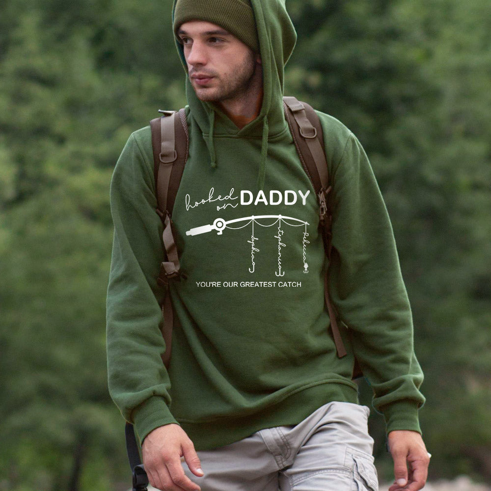🎣 Hooked on Daddy Customized Hoodie/Crewneck/T-shirt