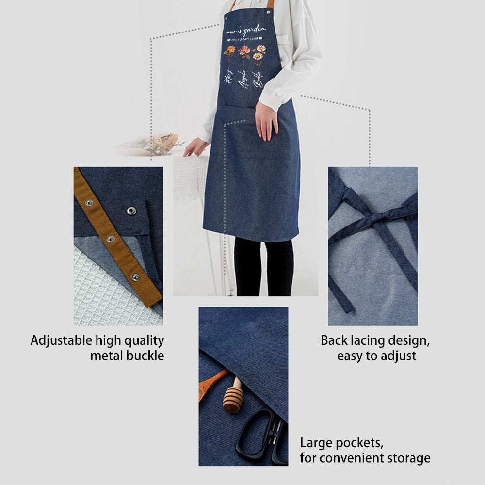 50%OFF⭐️Mom's Garden is Her Children Customized Apron Waterproof