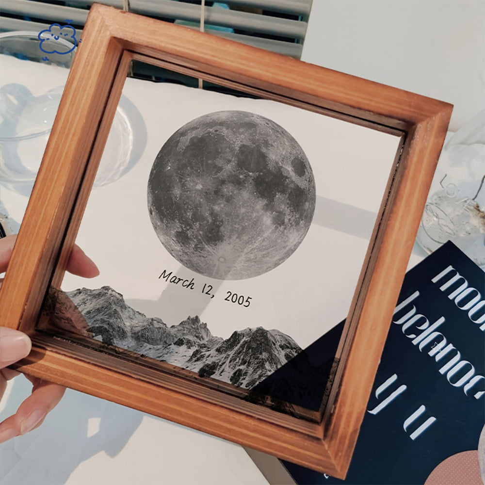 🌔Custom Birth Moon Phases LED Light Frame