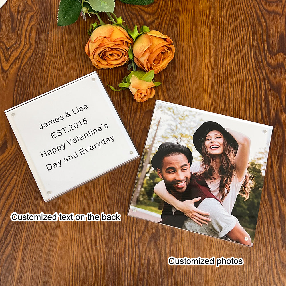 50%OFF🔥Custom Photo Acrylic Crystal Block Valentine‘s Gift