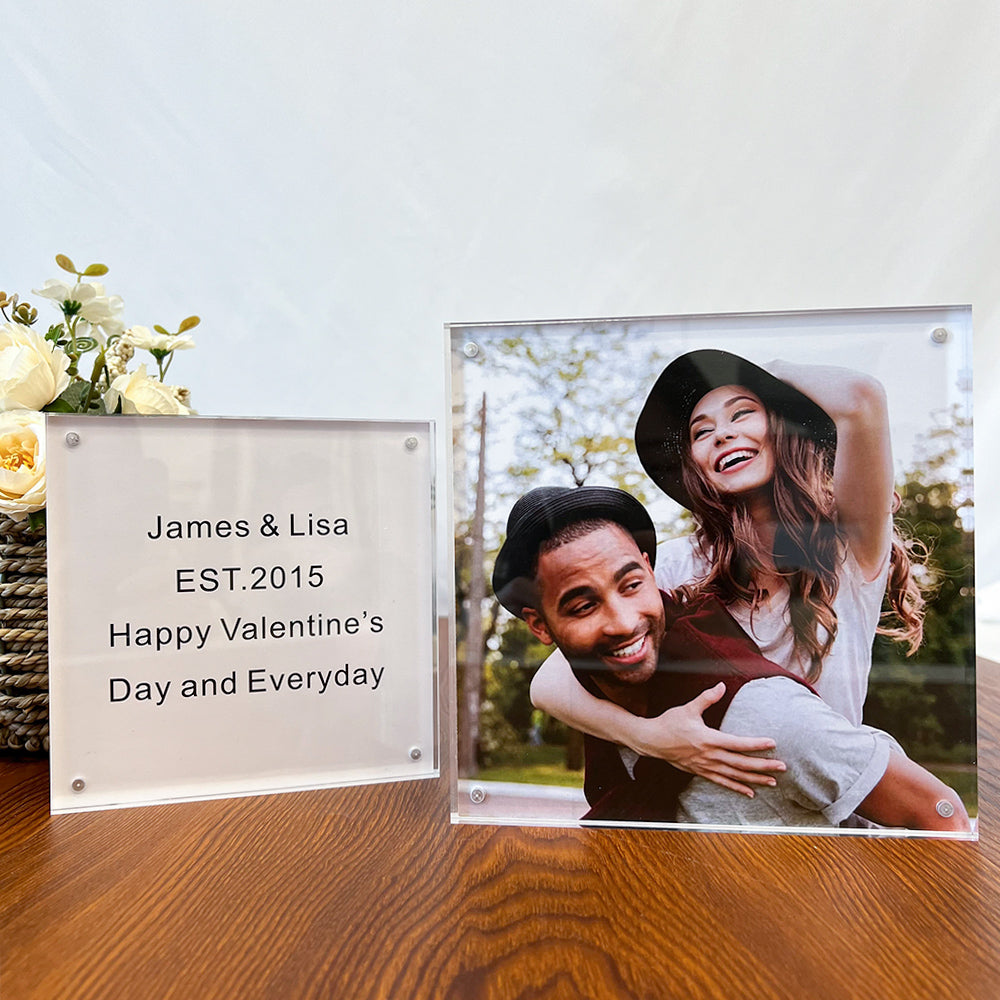 50%OFF🔥Custom Photo Acrylic Crystal Block Valentine‘s Gift