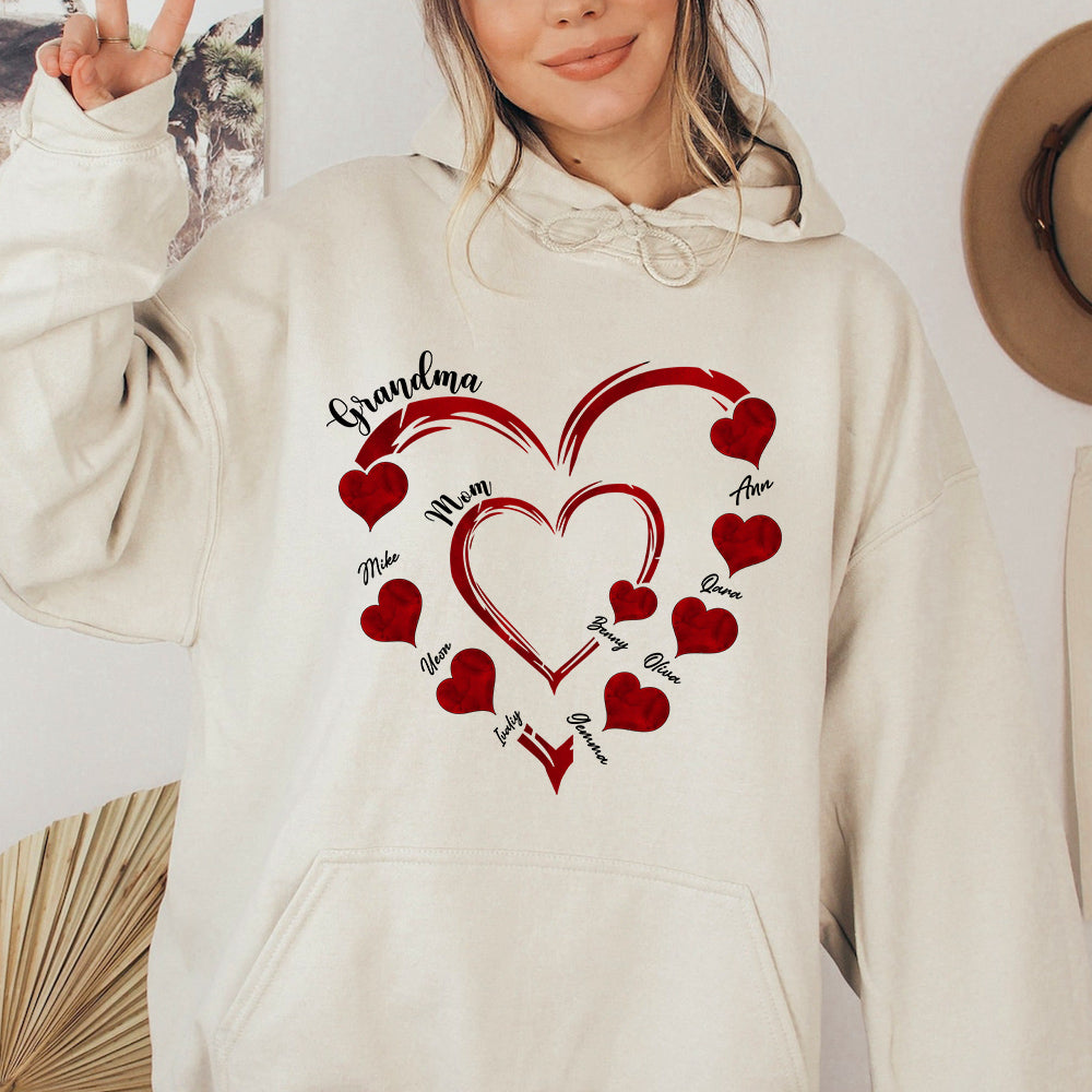 Mommy's Heart Sweethearts Family Customized Hoodie/Crewneck