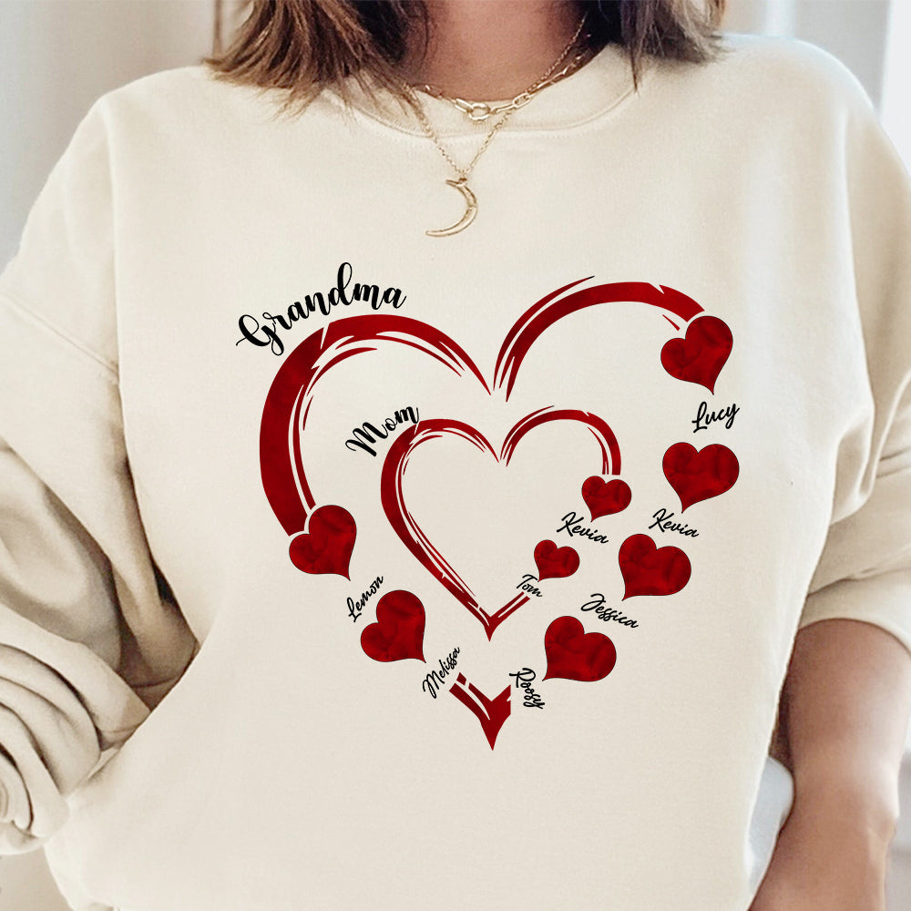Mommy's Heart Sweethearts Family Customized Hoodie/Crewneck