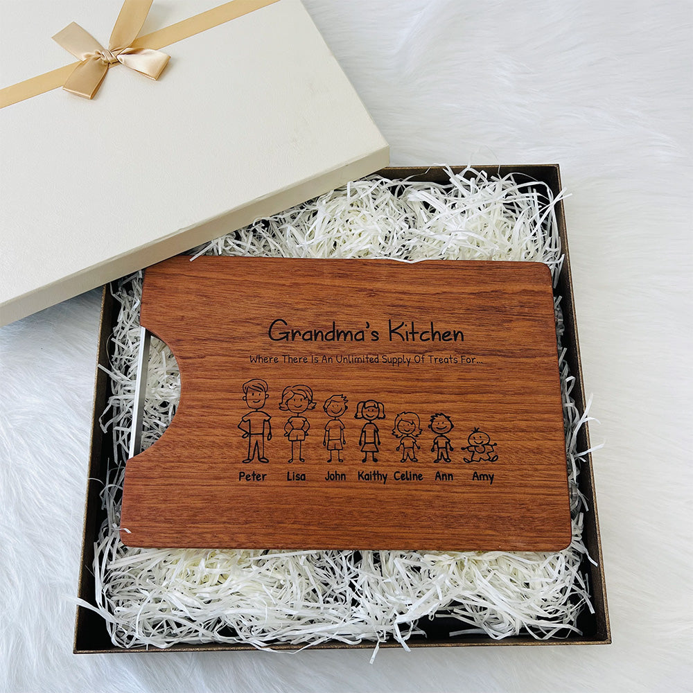 50%OFF⭐️Personalised Mom's Kitchen Wood Cutting Board