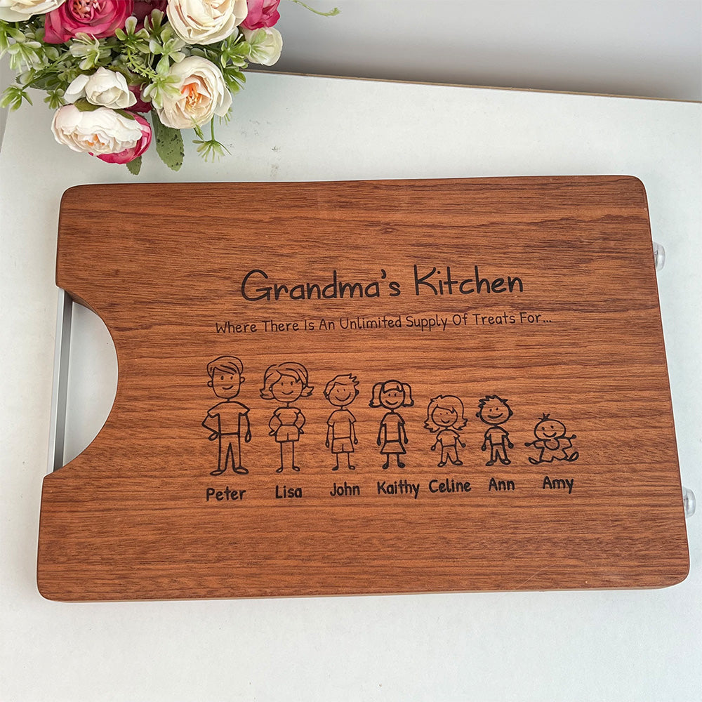 50%OFF⭐️Personalised Mom's Kitchen Wood Cutting Board