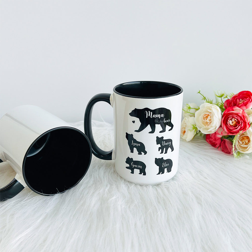 Mama Bear Custom Names Mug