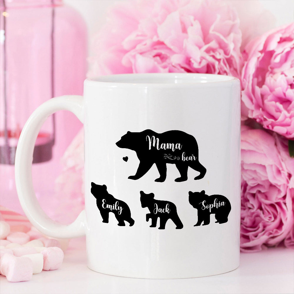 Mama Bear Custom Names Mug