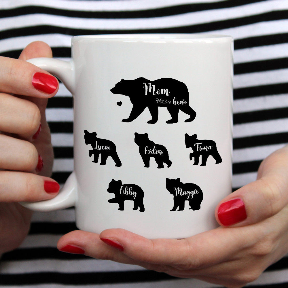 Mama Bear Custom Names Mug