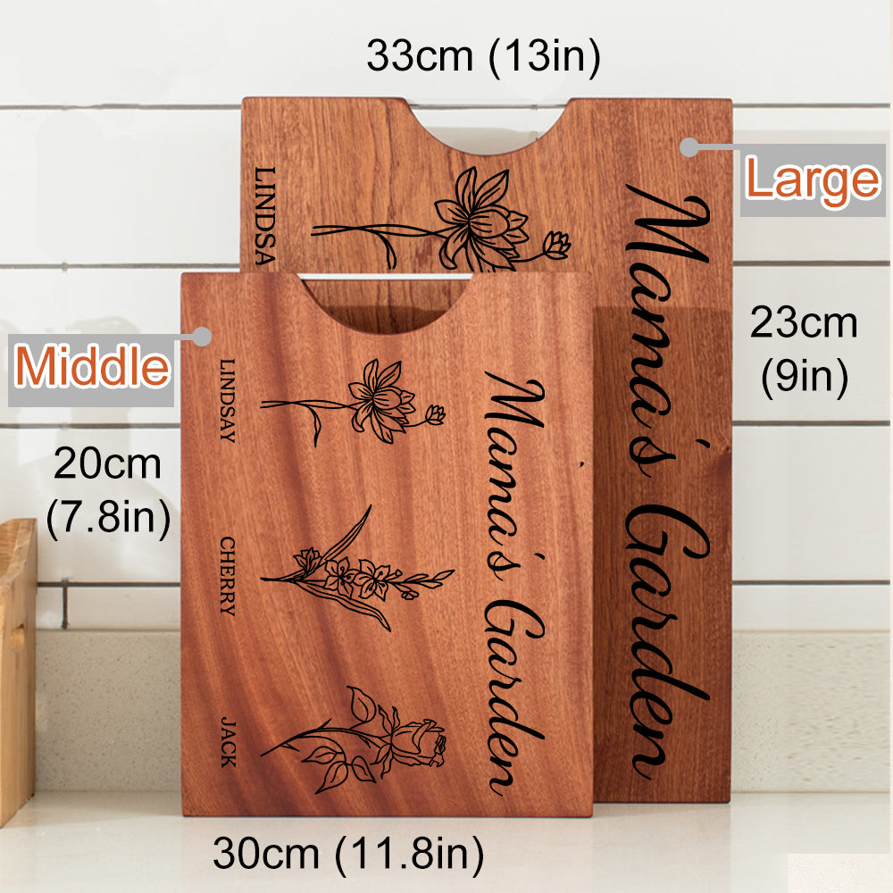 50%OFF⭐️Mom's Garden is Her Children Customized Cutting Board