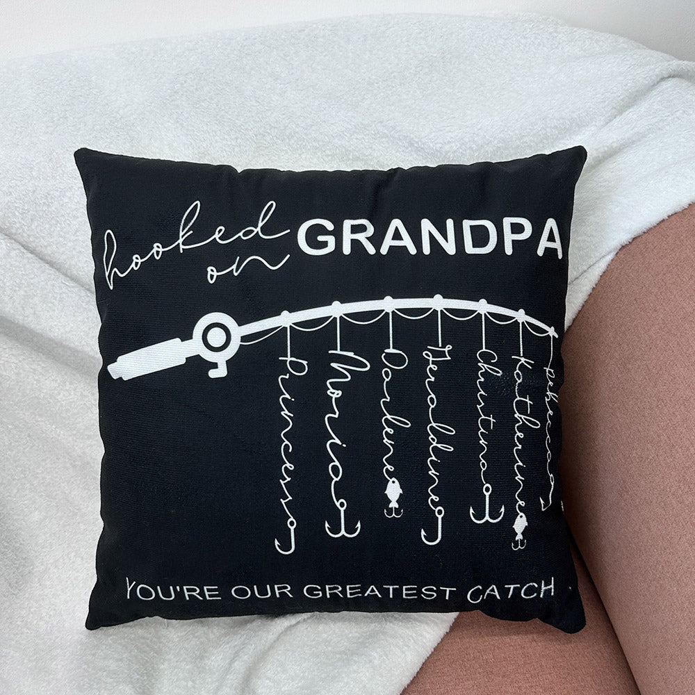 🎣 Hooked on Daddy Customized Pillow
