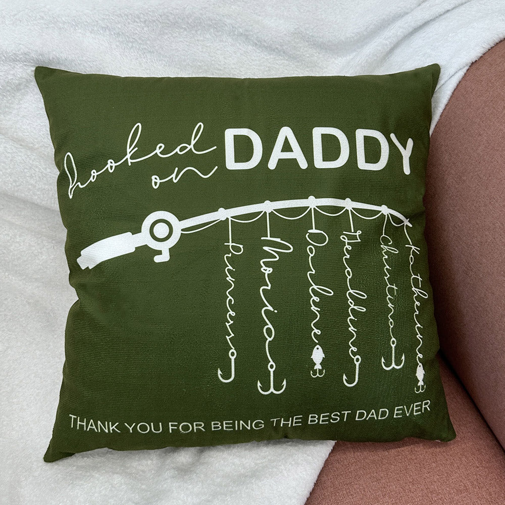 🎣 Hooked on Daddy Customized Pillow