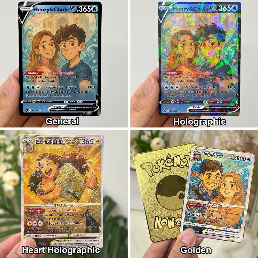 Custom Anime Couples Pokecard TCG V/Vmax/VSTAR/EX/GX/TRAINER Card