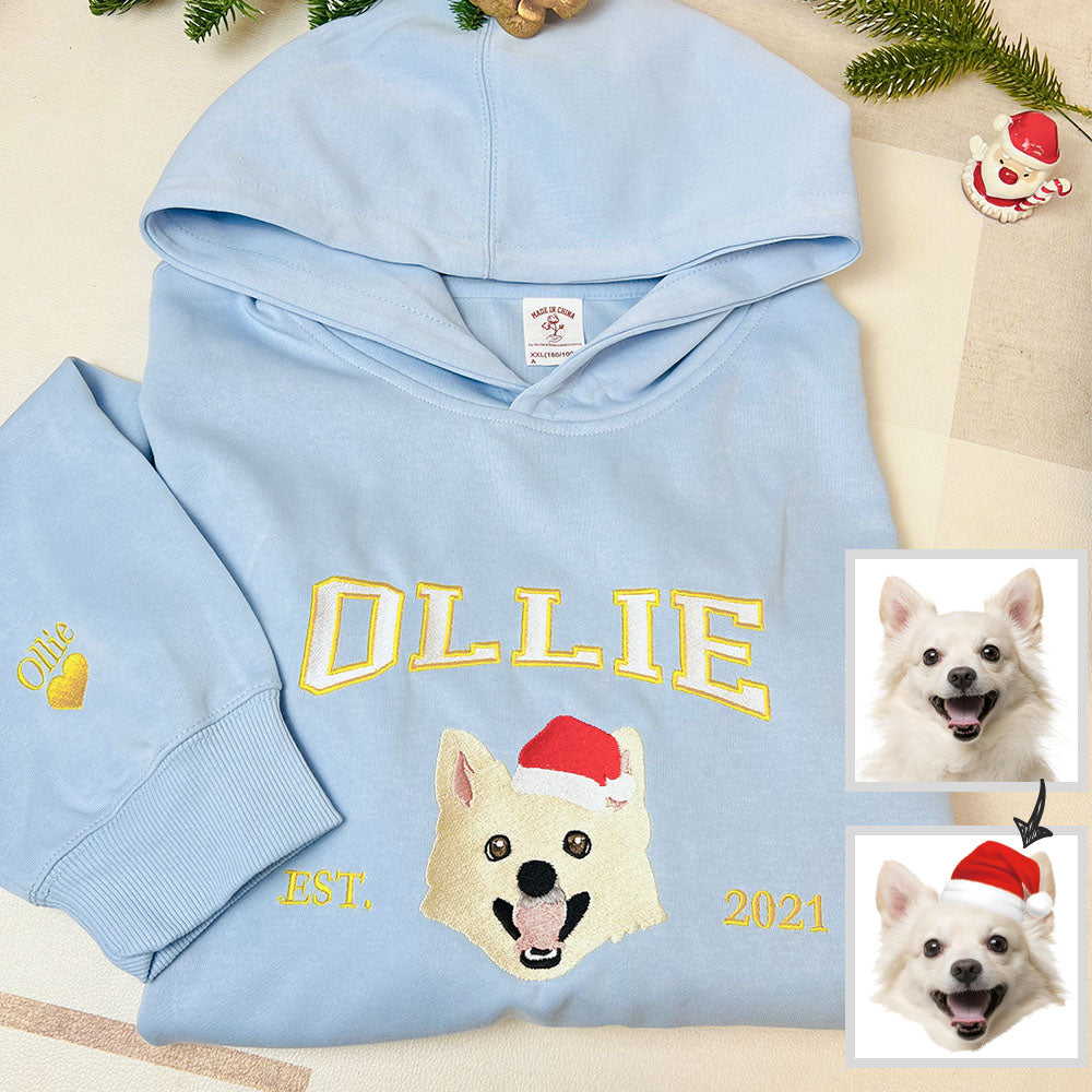 50%OFF⭐️Custom Embroidered Hoodie/Sweatshirt With Pet Portrait