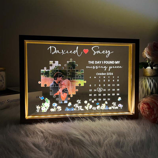 50%OFF⭐️ Personalized The Day I Found My Missing Piece Lightbox Gift