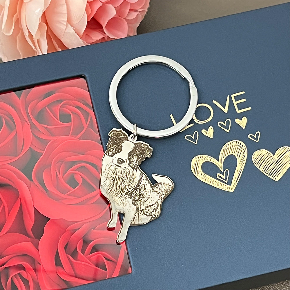 50%OFF⭐️ Custom Engraved Pet Keychain Handmade