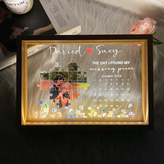 50%OFF⭐️ Personalized The Day I Found My Missing Piece Lightbox Gift