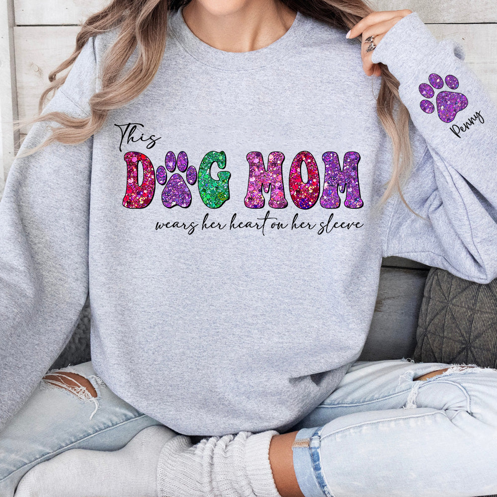 50%off⭐️This Dog Mom Wears Her Heart on Her Sleeve Sweatshirt/Hoodie