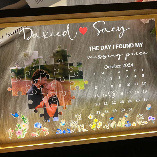 50%OFF⭐️ Personalized The Day I Found My Missing Piece Lightbox Gift