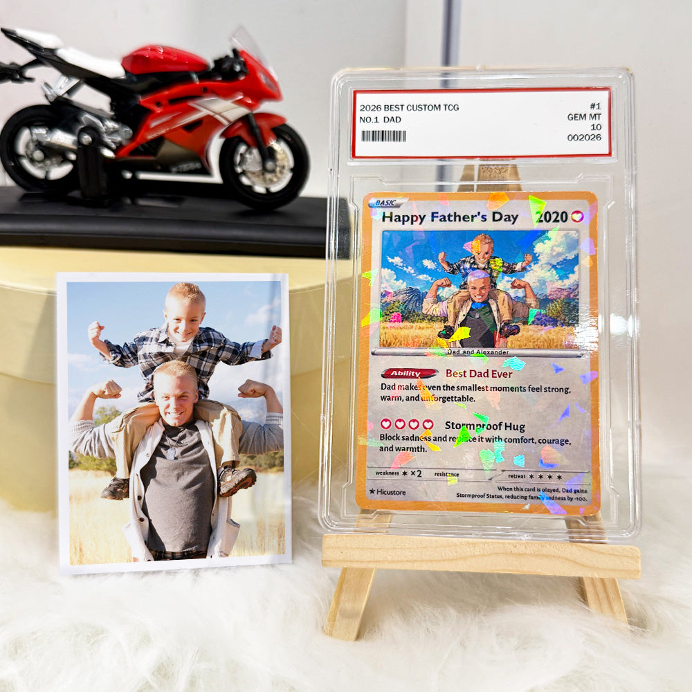 Custom Ability "Best Dad Ever" Base Set Card Pokecard For Pokedad