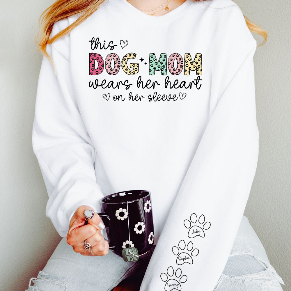 50%off⭐️This Dog Mom Wears Her Heart on Her Sleeve Sweatshirt/Hoodie