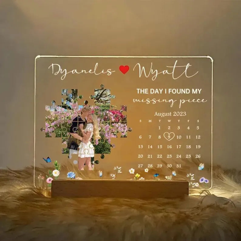 50%OFF⭐️ Personalized The Day I Found My Missing Piece Lightbox Gift