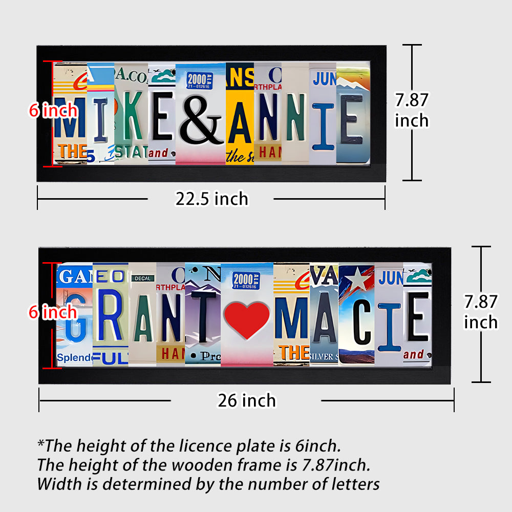 50%OFF❤️Personalized Handmade License Plate Metal Sign For Couples