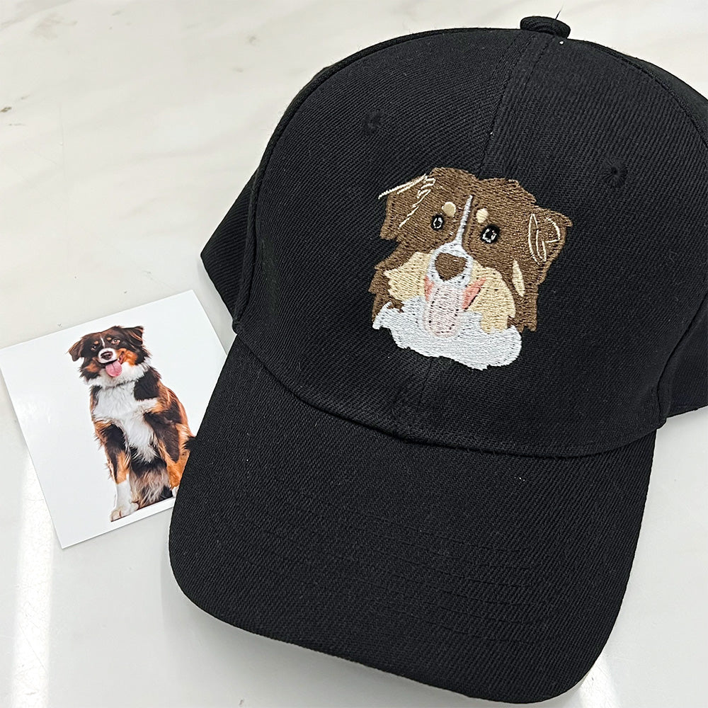 Custom Embroidered Hat with Pet Portrait