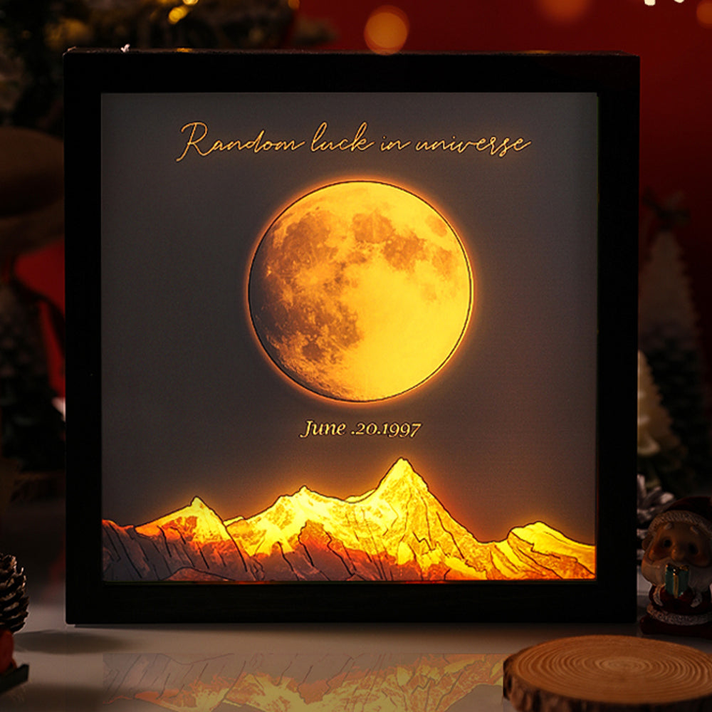 🌔Custom Birth Moon Phases LED Box Lamp