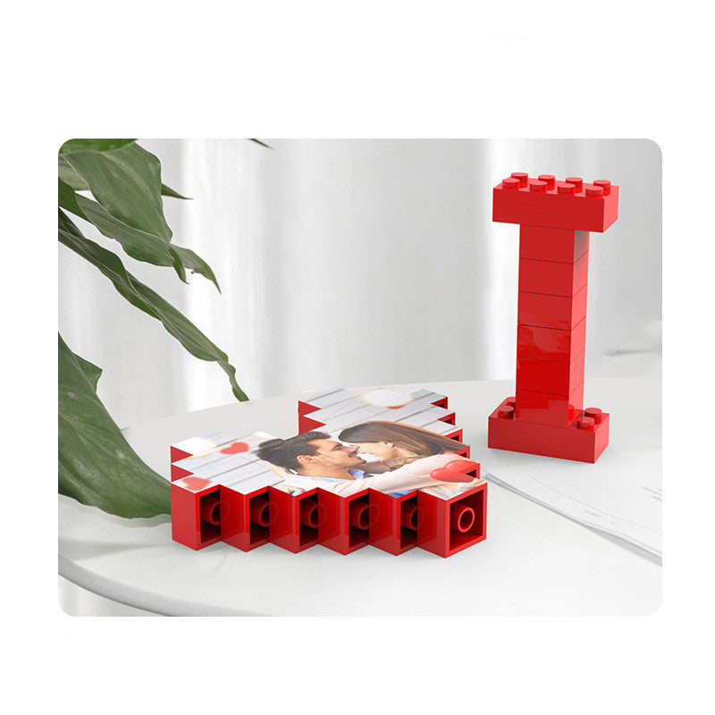 Personalised I Love You Brick Puzzles Gifts, Photo Block for Lovers