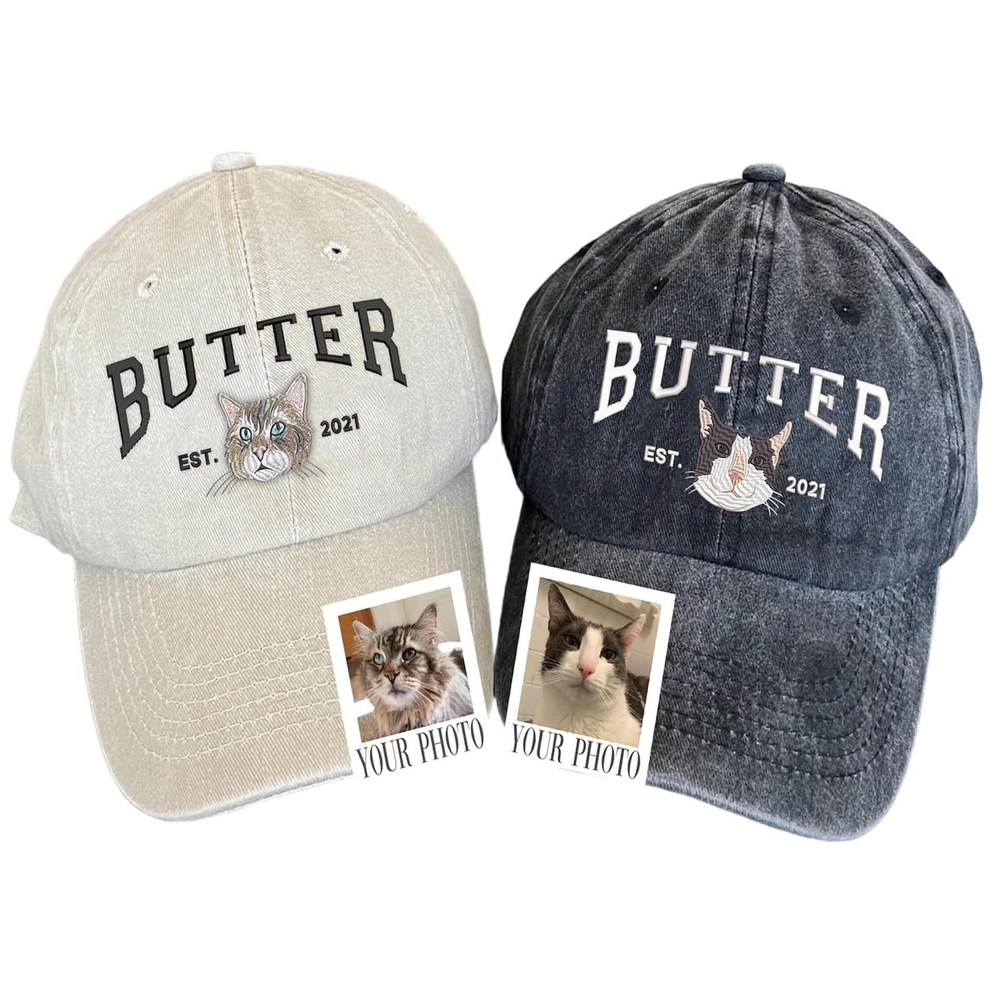 Custom Embroidered  Hat with Pet Portrait