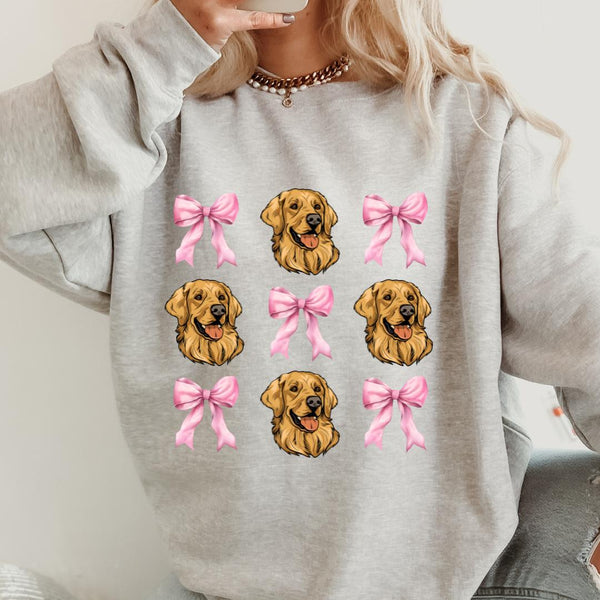 50%off⭐️Custom Pet Portrait With Bows Hoodie/Sweatshirt