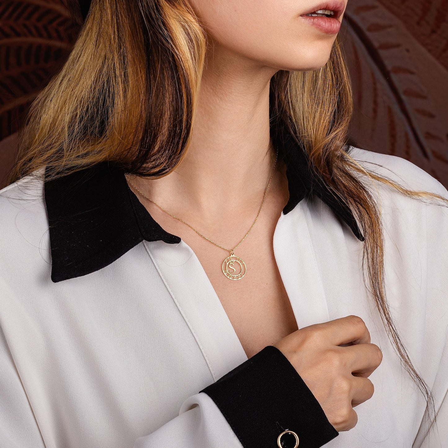 50%off⭐️Personalized Roman Numerals Necklace, Initial Necklace with Date