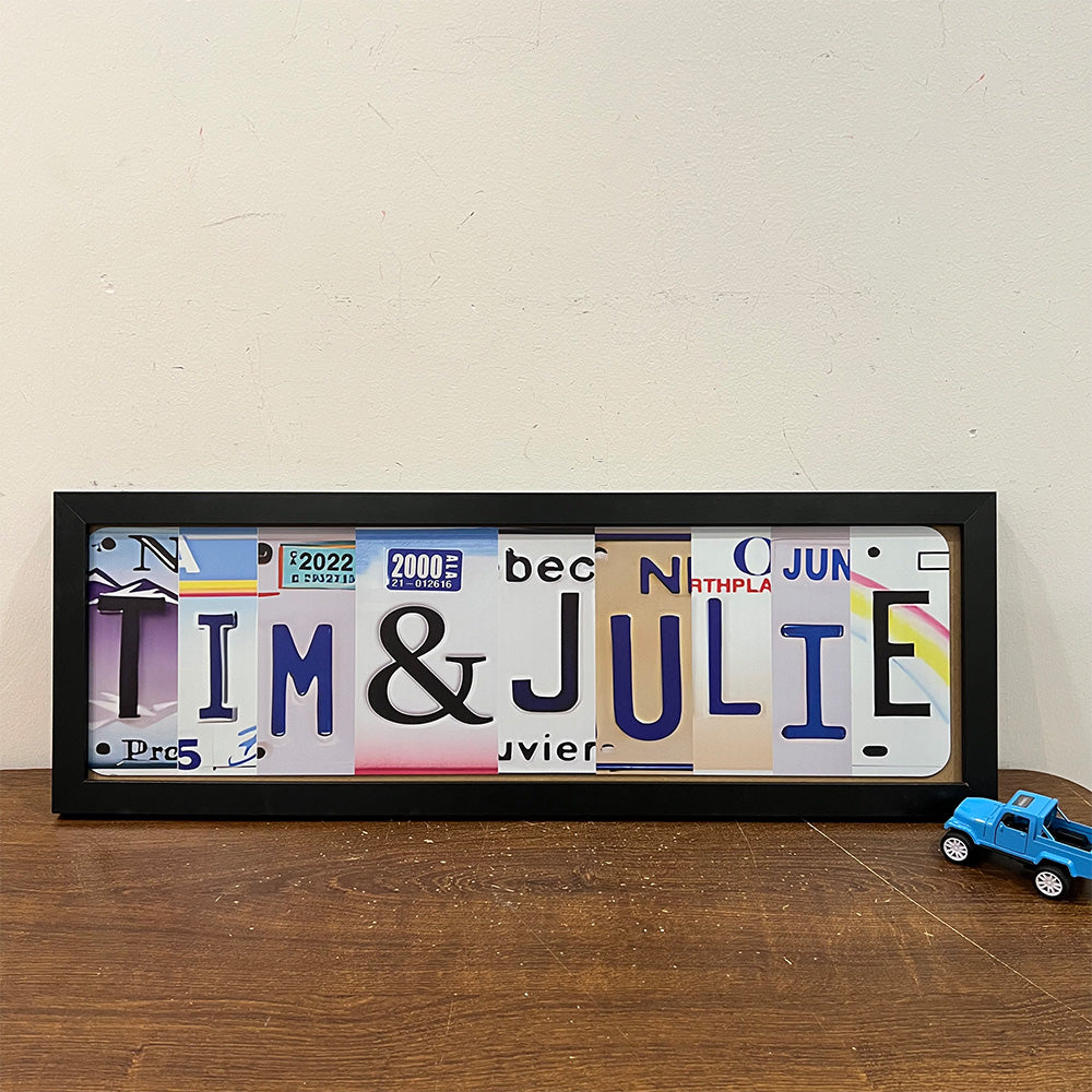 50%OFF❤️Personalized Handmade License Plate Metal Sign For Couples