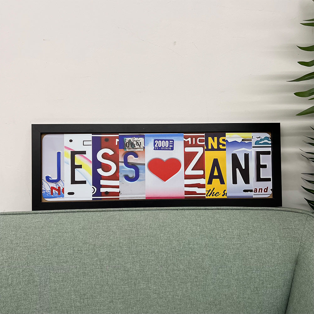 50%OFF❤️Personalized Handmade License Plate Metal Sign For Couples