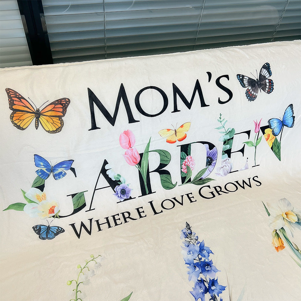 2025NEW⭐️Mom's Garden Where Love Grows Customized Blanket Butterfly
