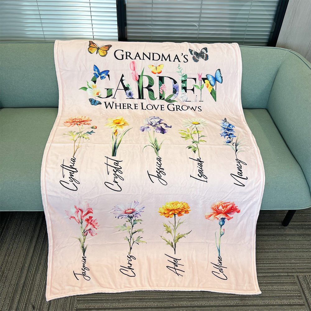 2025NEW⭐️Mom's Garden Where Love Grows Customized Blanket Butterfly