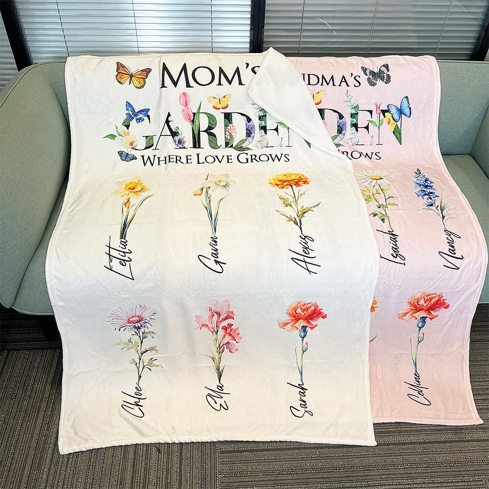 2025NEW⭐️Mom's Garden Where Love Grows Customized Blanket Butterfly