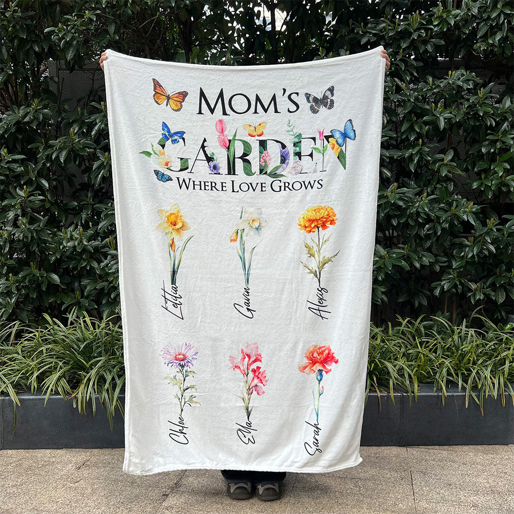 2025NEW⭐️Mom's Garden Where Love Grows Customized Blanket Butterfly