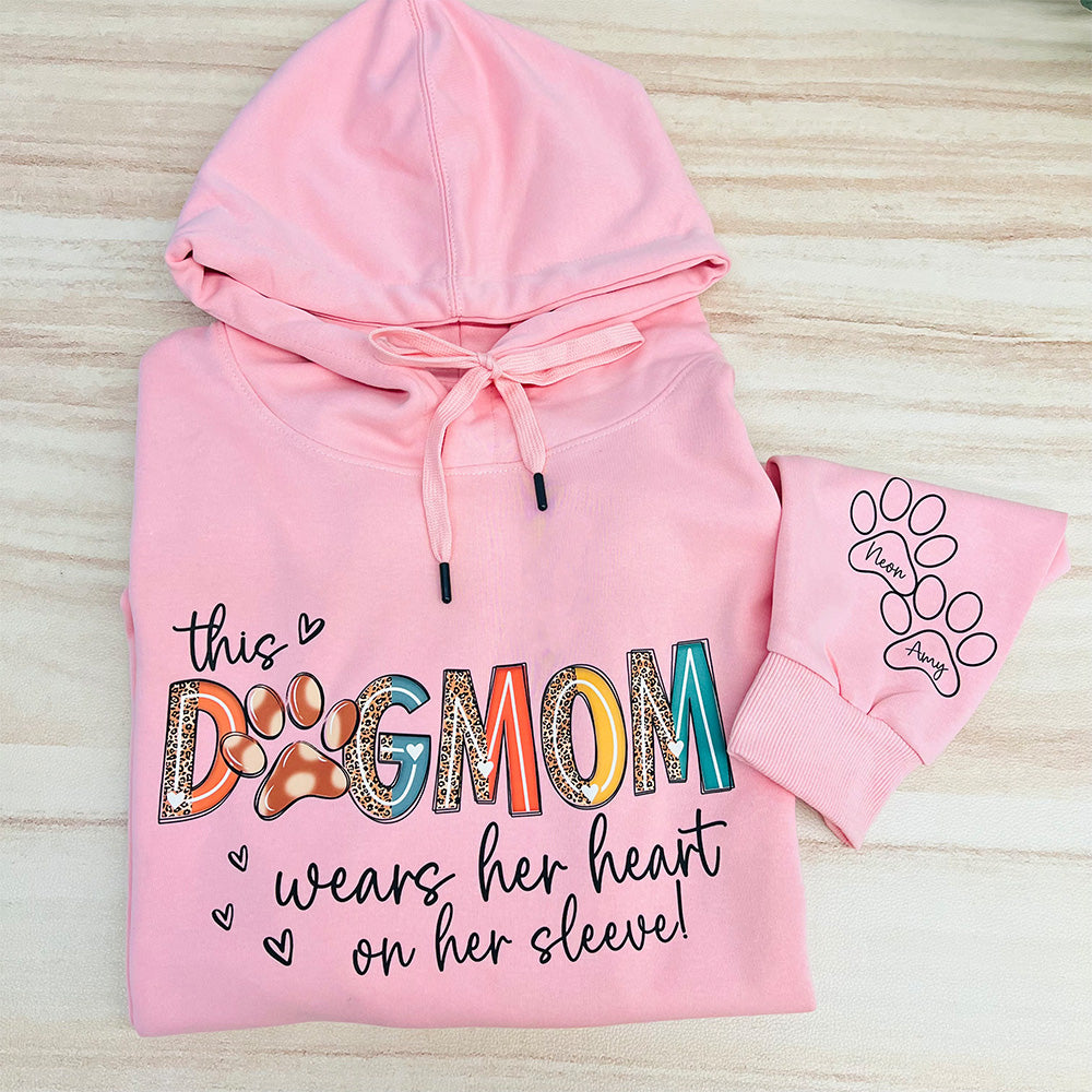 50%off⭐️This Dog Mom Wears Her Heart on Her Sleeve Sweatshirt/Hoodie