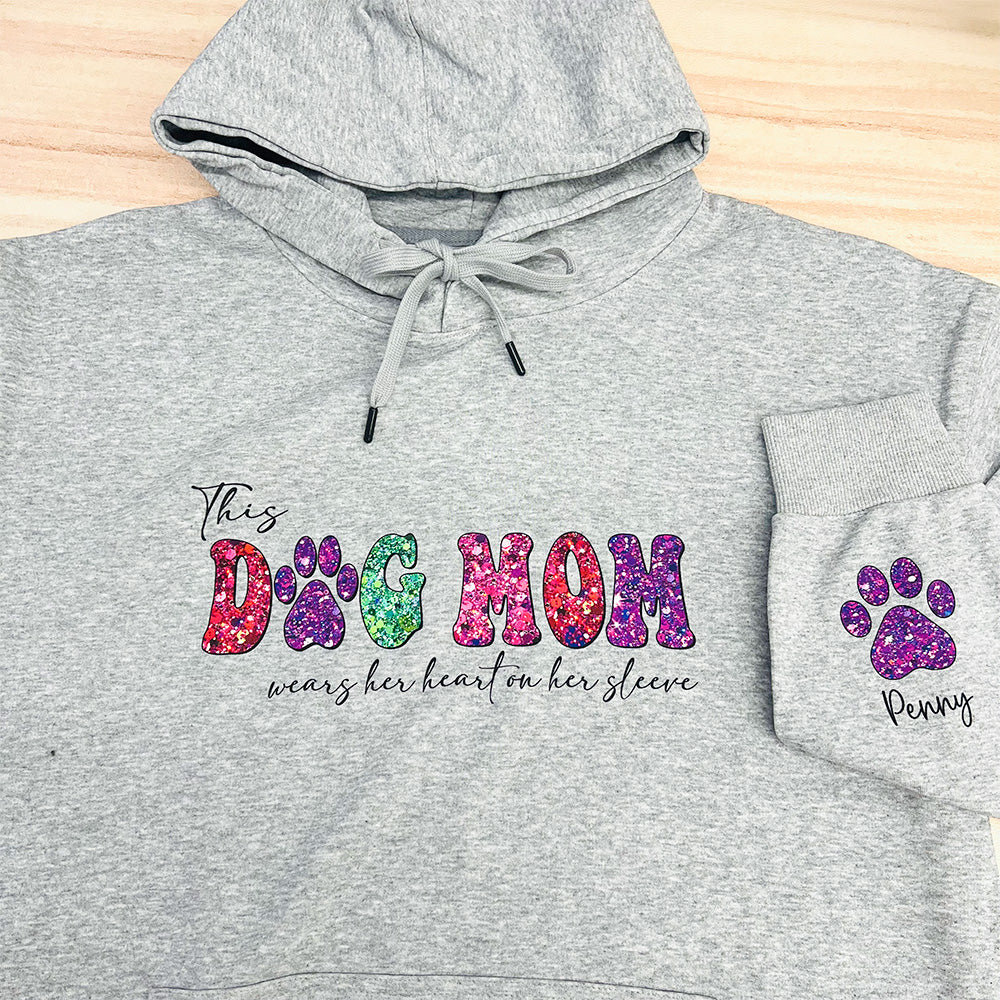 50%off⭐️This Dog Mom Wears Her Heart on Her Sleeve Sweatshirt/Hoodie