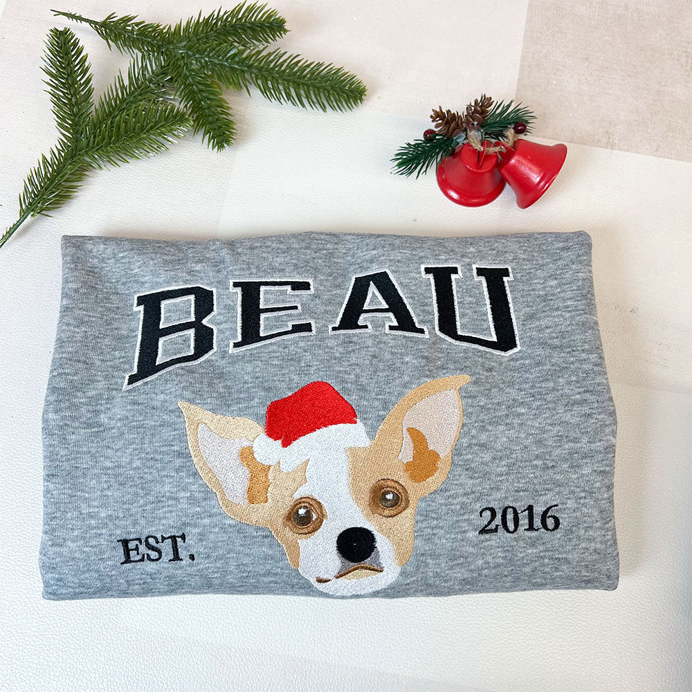 50%OFF⭐️Custom Embroidered Hoodie/Sweatshirt With Pet Portrait