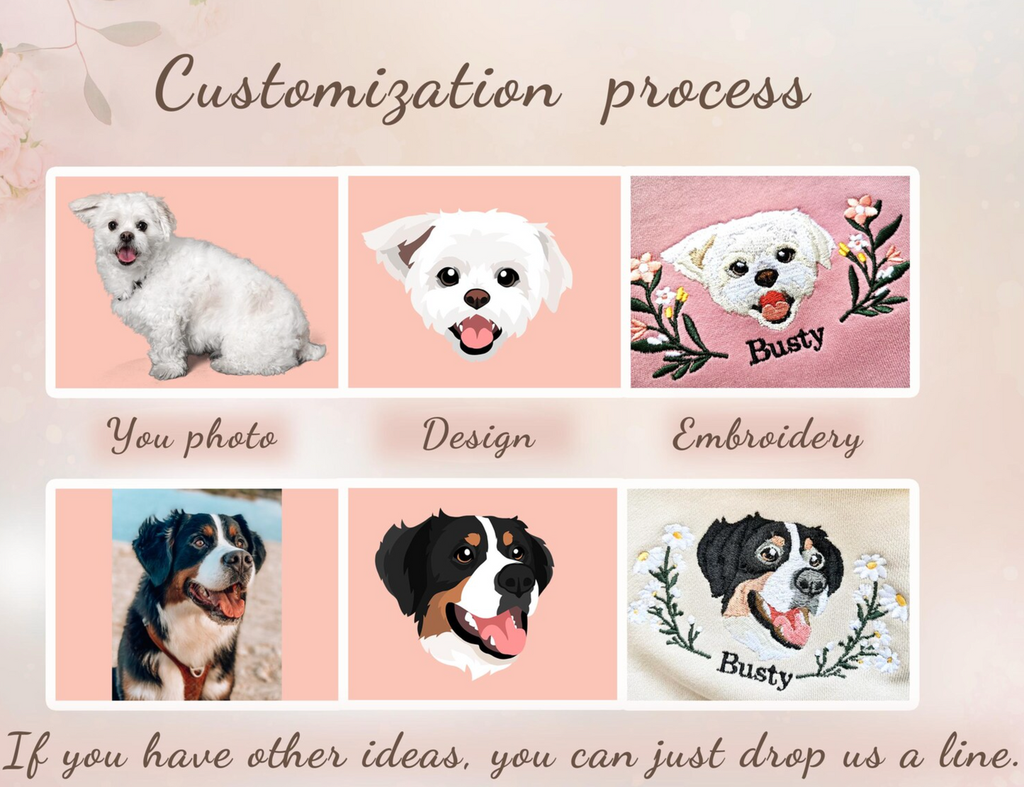 Custom Embroidered  Hat with Pet Portrait