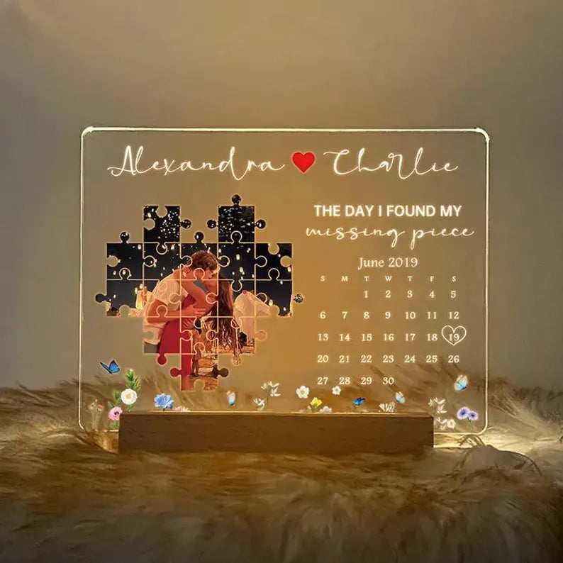 50%OFF⭐️ Personalized The Day I Found My Missing Piece Lightbox Gift
