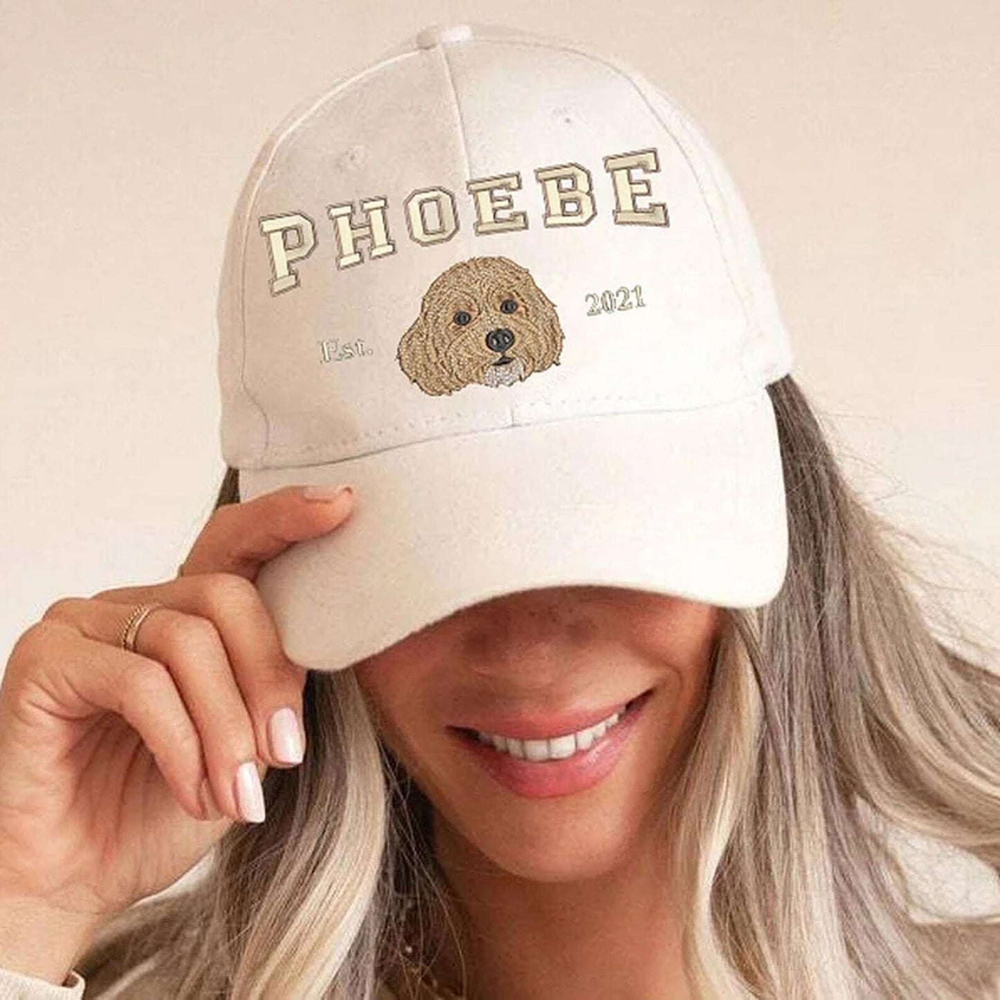 Custom Embroidered  Hat with Pet Portrait