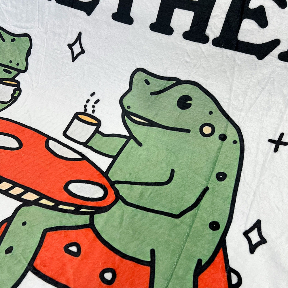 50%OFF⭐️Personalized Frog Illustration Blanket Together Until We Croak Style 1