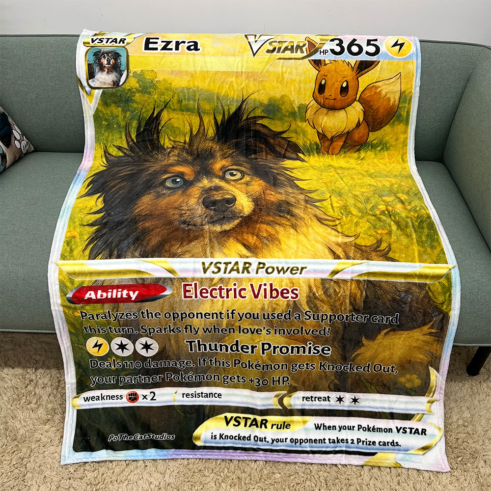 50% OFFš¤©Personalized Pet Anime Art Blanket Trading Card Style