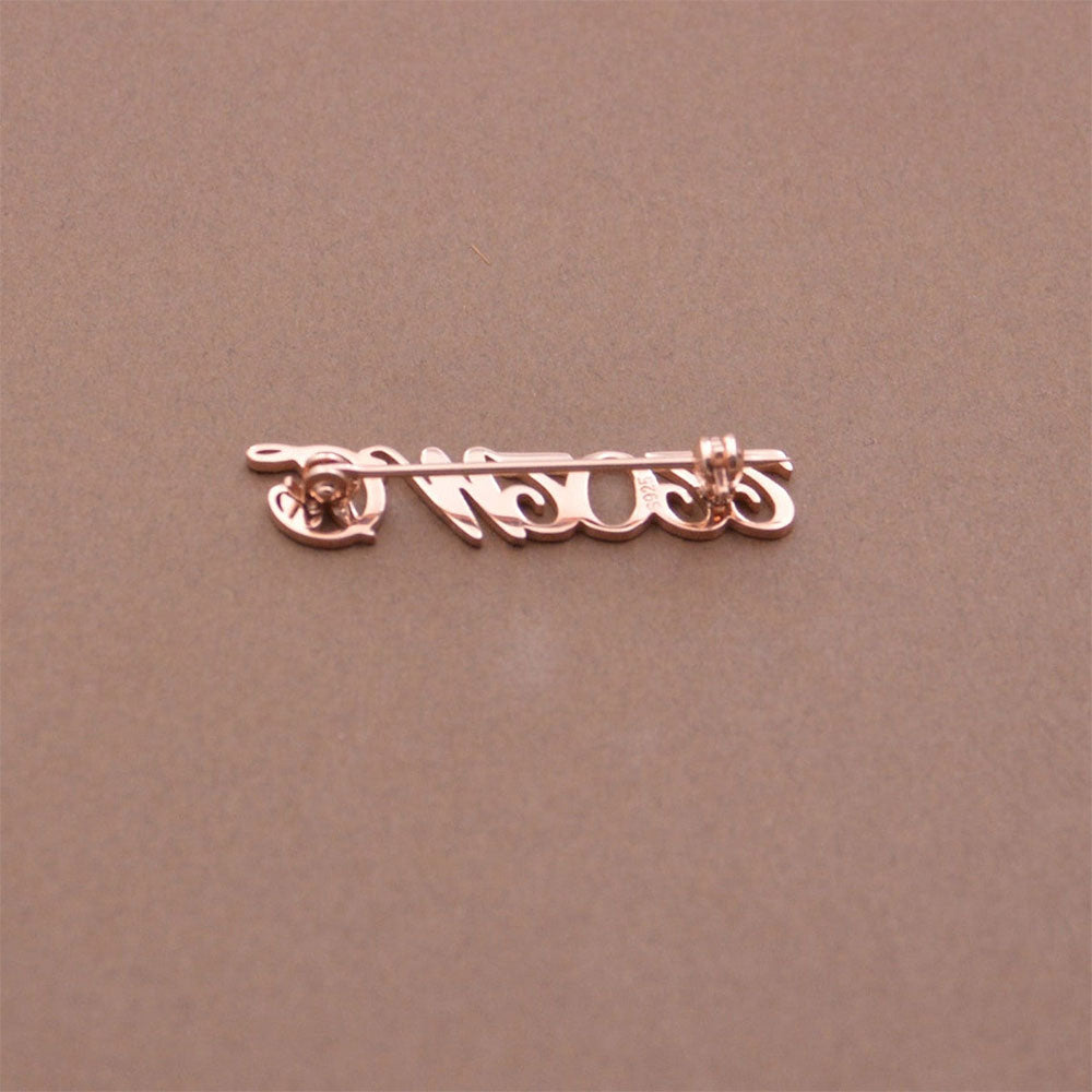 Personalized Name Brooch With Birthstone