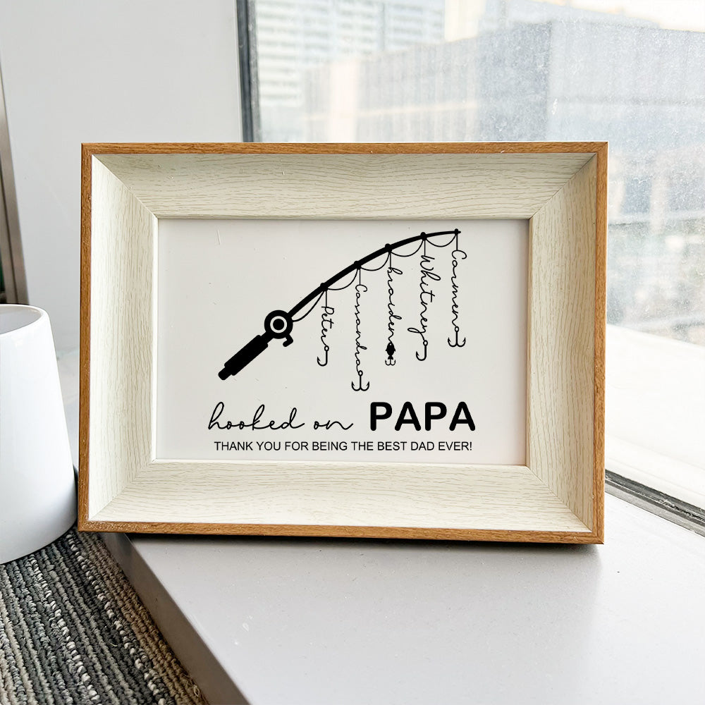 🎣Hooked On Daddy Customized Art Print Frame
